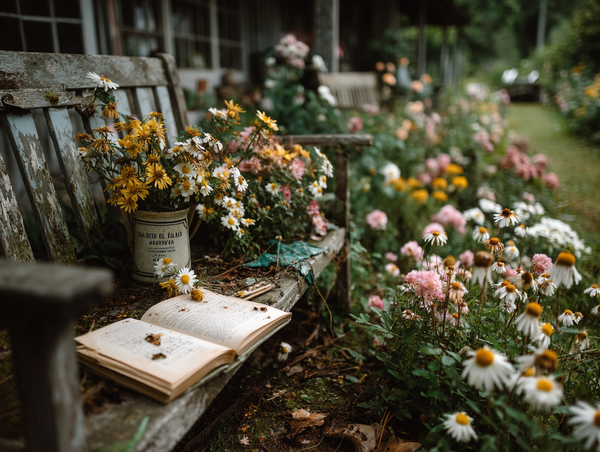 A book on a bench